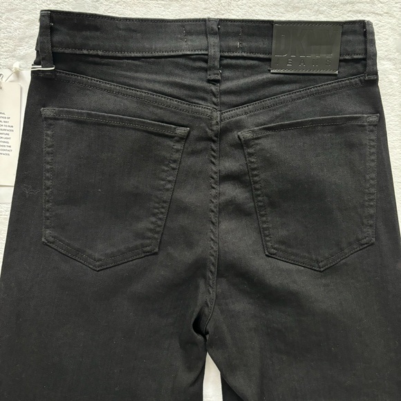 DKNY JEANS Waverly Straight Leg High Rise Black Jeans--27/4 - Picture 12 of 16